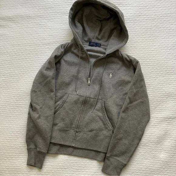 Polo Ralph Lauren Gray Zip up Hoodie size S - Picture 2 of 7